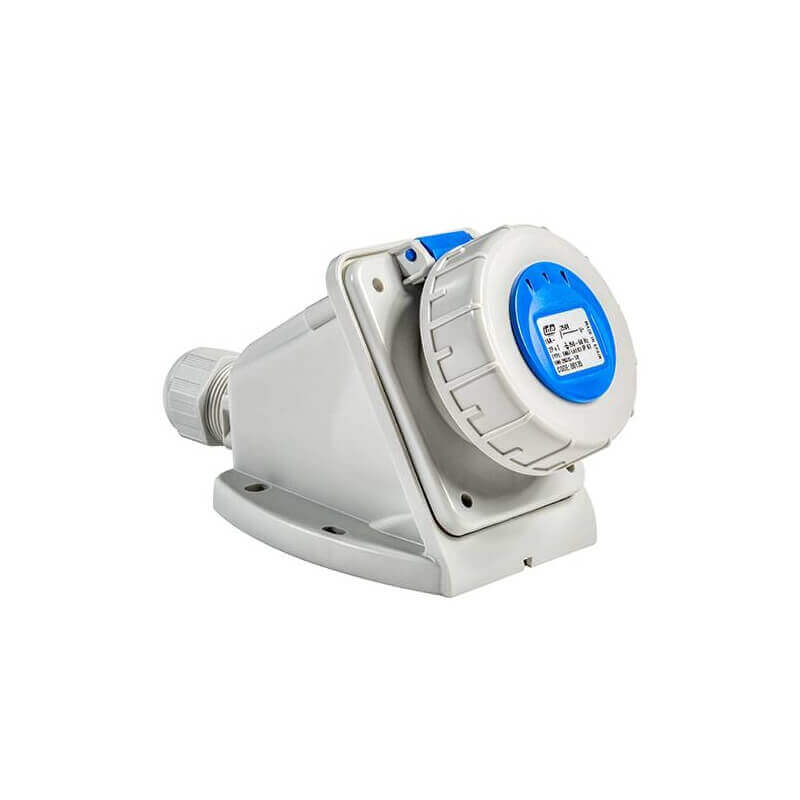 Prise de Courant Européenne socle mâle 16A - 220V - IP 65