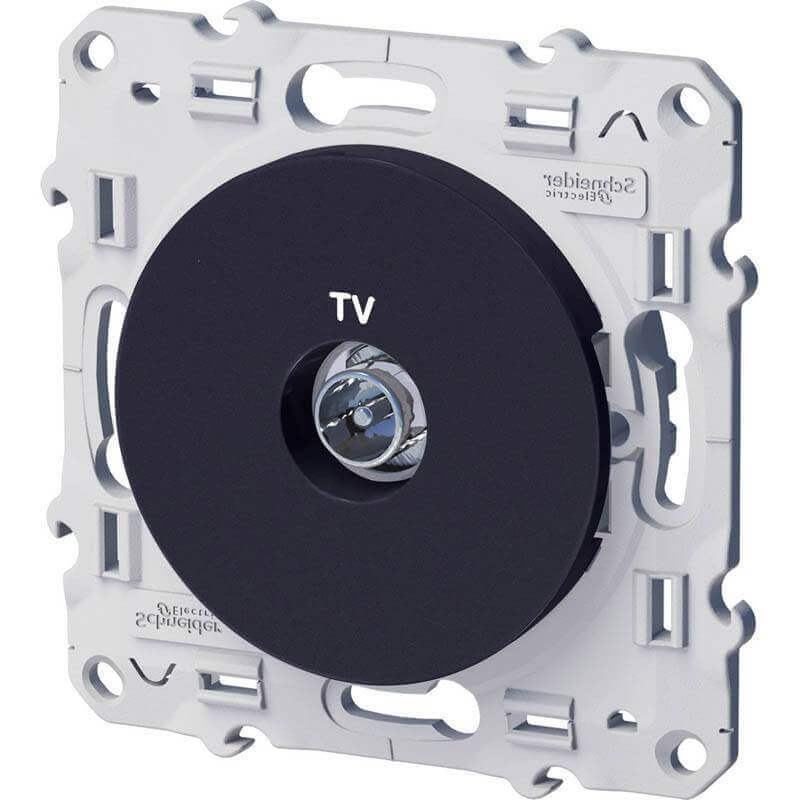 Schneider Odace Prise TV Anthtracite Schneider Odace Prise TV Anthtracite