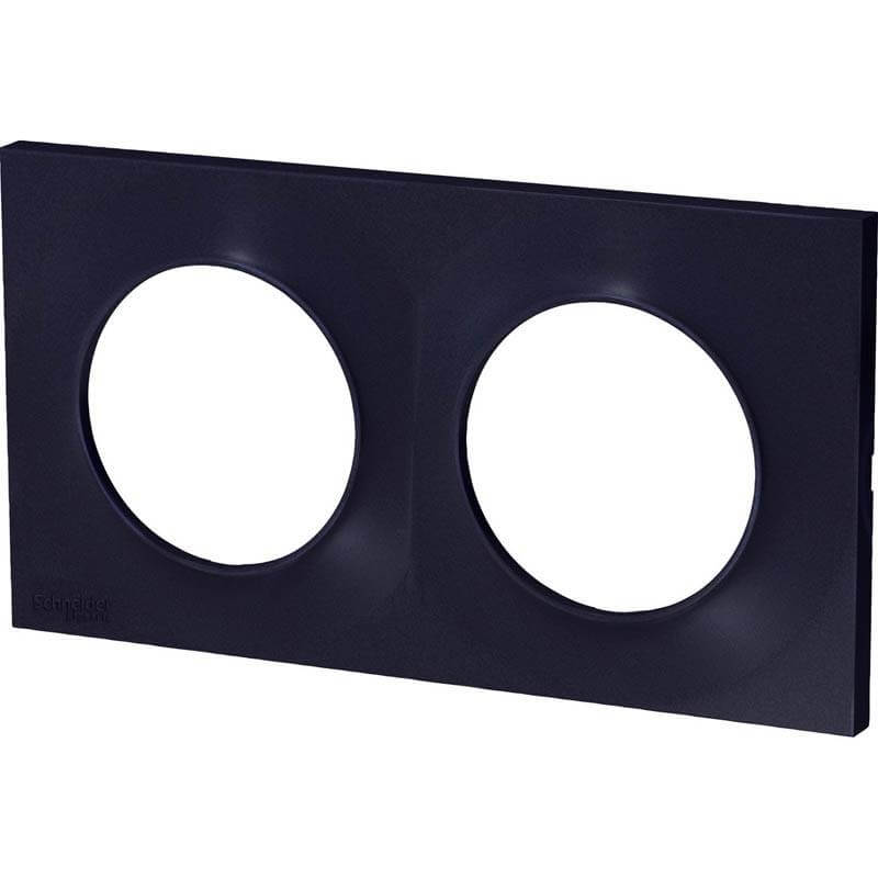 Schneider Odace Plaque Double Anthracite Schneider Odace Plaque Double Anthracite