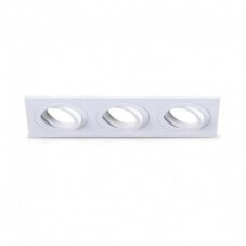 Support de spot rond triple blanc 258x93 mm