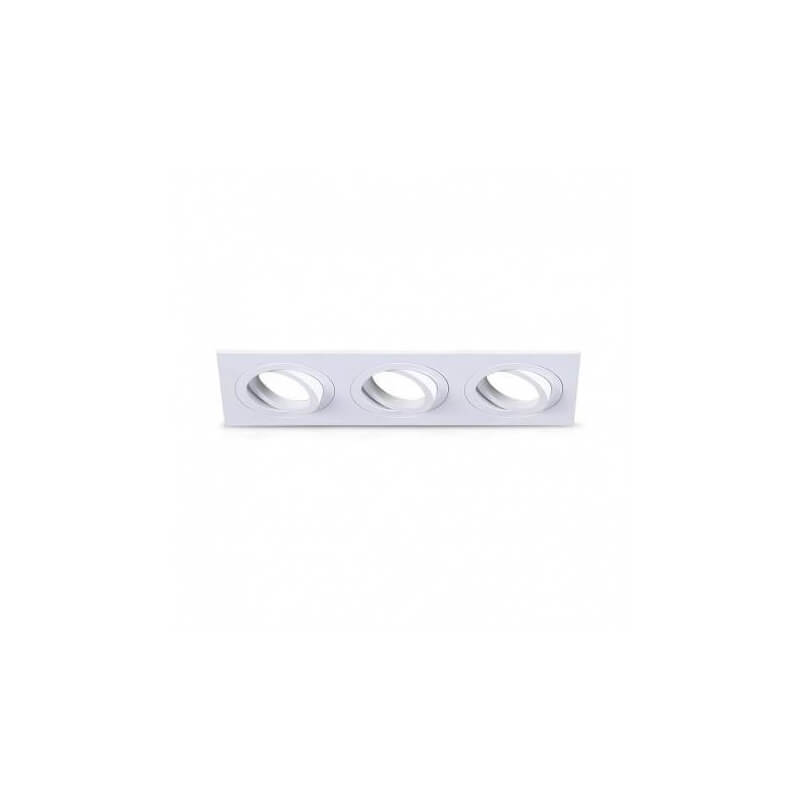 Support de spot rond triple blanc 258x93 mm