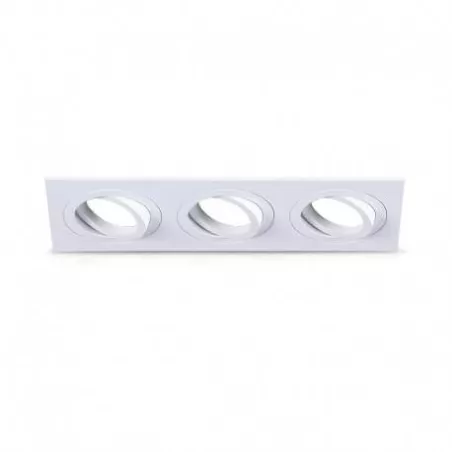 Support de spot rond triple blanc 258x93 mm
