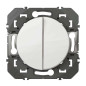 Double interrupteur ou va-et-vient dooxie 10AX 250V finition blanc Double interrupteur ou va-et-vient dooxie 10AX 250V finition blanc