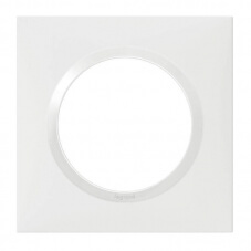 Plaque carrée Dooxie 1 poste finition blanc