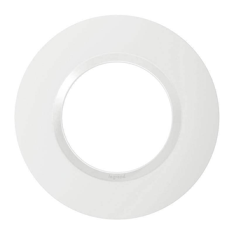 Plaque ronde dooxie 1 poste finition blanc