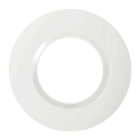 Plaque ronde dooxie 1 poste finition blanc