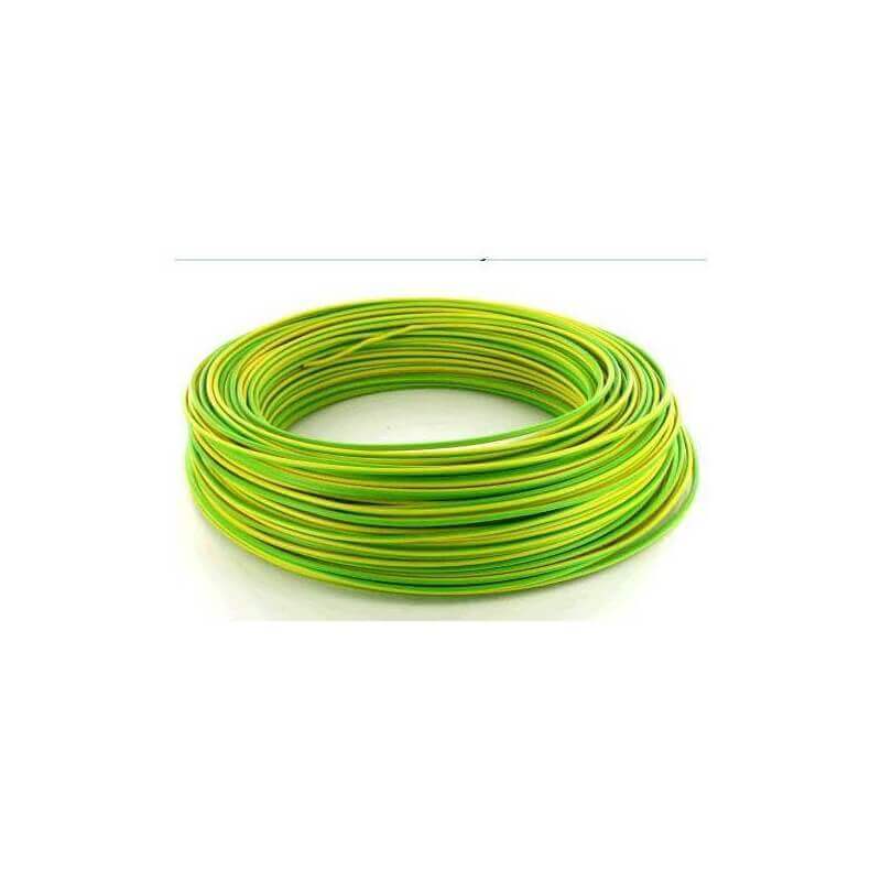 Fil rigide HO7VU - 1,5mm² Jaune / Vert Fil rigide HO7VU - 1,5mm² Jaune / Vert