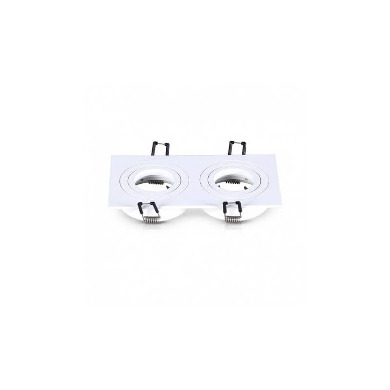 Support de spot rond double blanc Support de spot rond double blanc