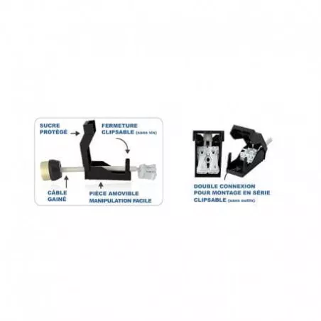 Douille ceramique GU10 CL2 automatique avec câble