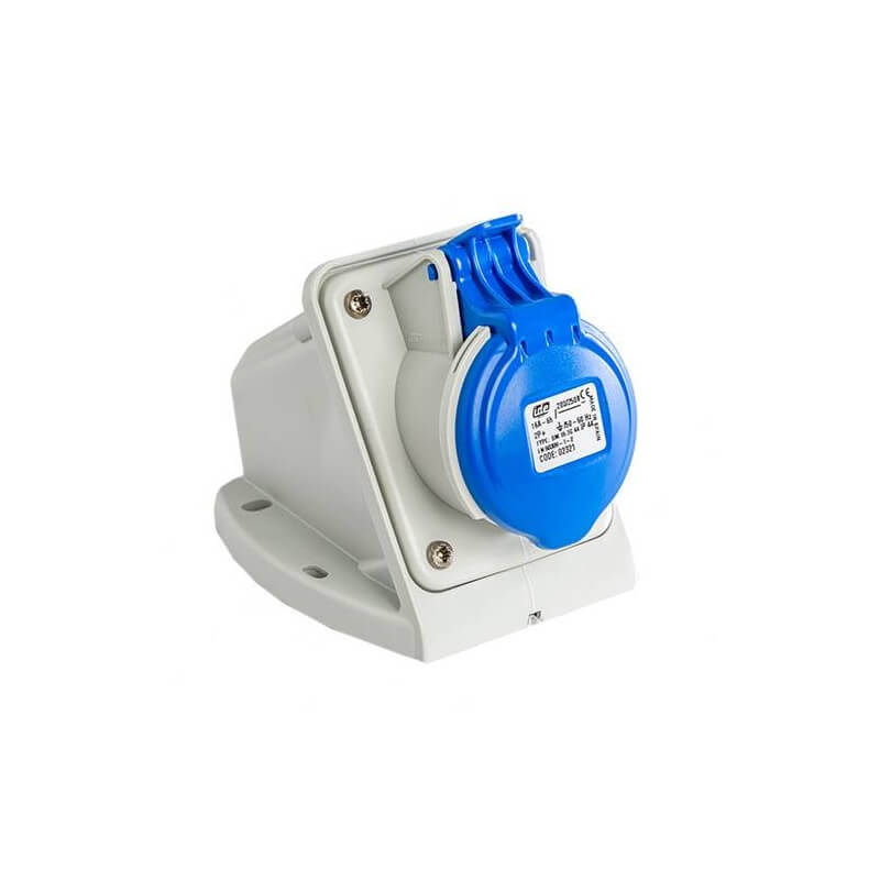 Prise de courant Européenne socle 2P+T 32A - 220V IP 44 Prise de courant Européenne socle 2P+T 32A - 220V IP 44