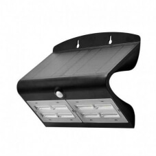 Applique Murale LED Solaire 6.8W 4000K Noir + Détecteur