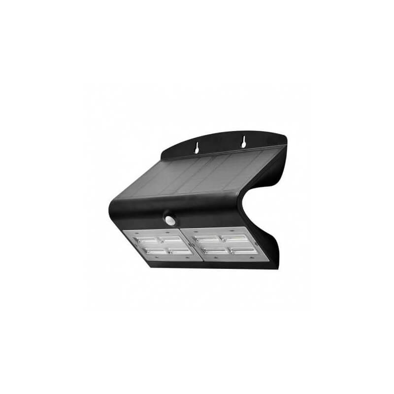 Applique Murale LED Solaire 6.8W 4000K Noir + Détecteur