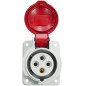 Prise de Courant Européenne Encastrable 3P+T 16A - 380V IP 44 Prise de Courant Européenne Encastrable 3P+T 16A - 380V IP 44