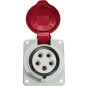 Prise de Courant Européenne Encastrable 3P+N+T 32A - 380V - IP 44 Prise de Courant Européenne Encastrable 3P+N+T 32A - 380V - IP 44