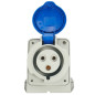 Prise de courant Européenne socle 2P+T 16A - 220V IP 44 Prise de courant Européenne socle 2P+T 16A - 220V IP 44