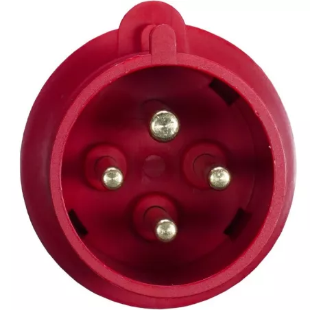 Fiche mâle 3P+T 32A - 380V - IP44