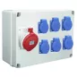 Coffret atelier 6 Prises 2P+T 16A & 1 prise 3P+N+T 16A