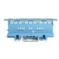 Adaptateur de fixation sur rail DIN Bleu pour borne 221 Wago 6mm² Adaptateur de fixation sur rail DIN Bleu pour borne 221 Wago 6mm²