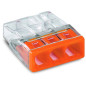 Borne de raccordement Wago COMPACT 3 conducteurs X100 Borne de raccordement Wago COMPACT 3 conducteurs X100