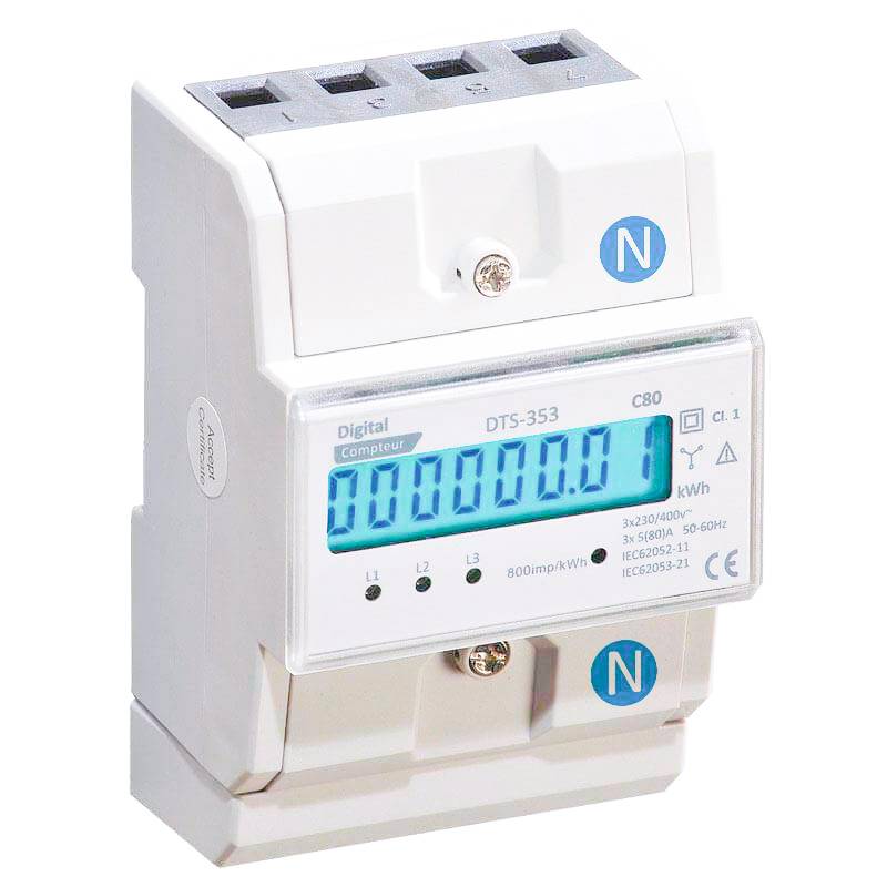 Sous-compteur électrique tetrapolaire 80A Digital Electric