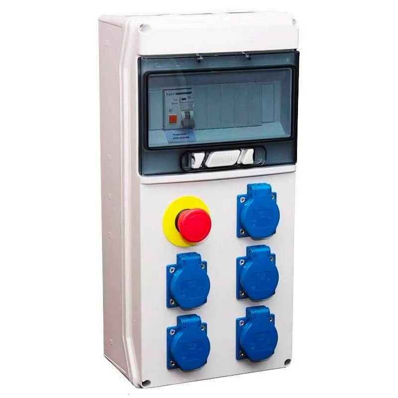 Coffret de Chantier 5 prises 16A 230V 2P+T Coffret de Chantier 5 prises 16A 230V 2P+T