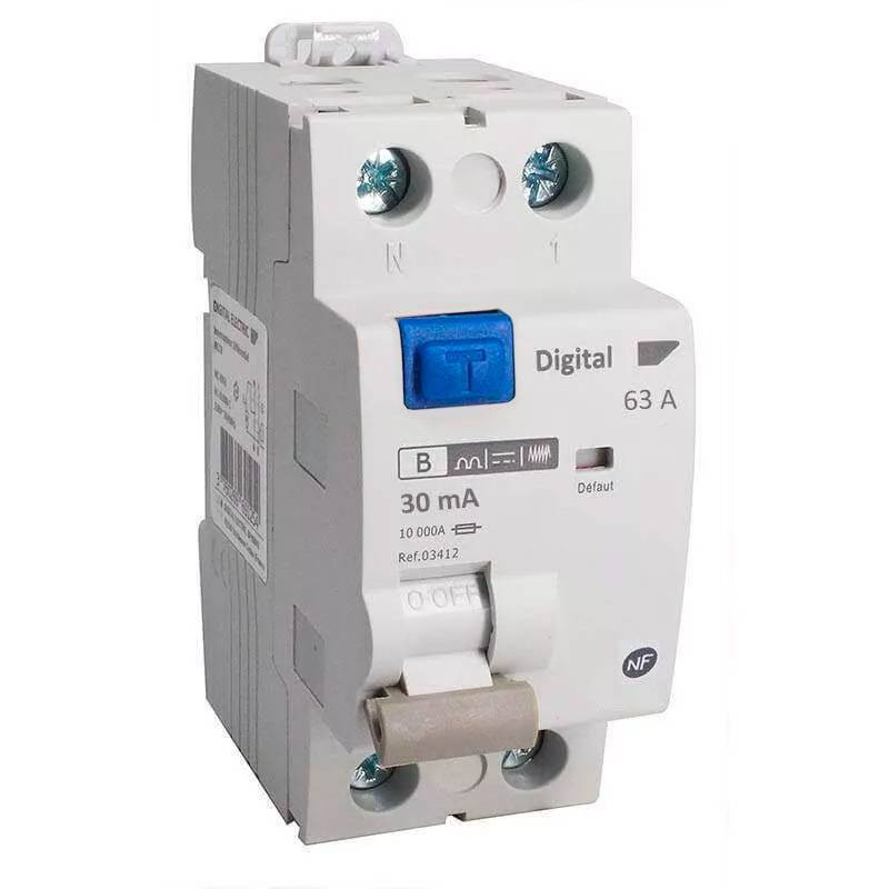 Interrupteur Différentiel Bipolaire 63A Type B 30mA Digital Electric Interrupteur Différentiel Bipolaire 63A Type B 30mA Digital Electric