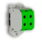 Bloc de distribution 4pts 50mm² Vert