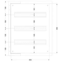 Coffret modulaire Métallique 500 X 400 X 200 IP66 3 X 16 (48 Mod)
