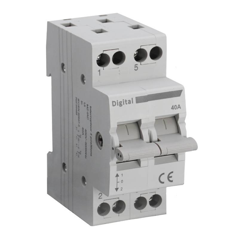 Commutateur 3 Positions inverseur de source 40A Digital Electric Commutateur 3 Positions inverseur de source 40A Digital Electric