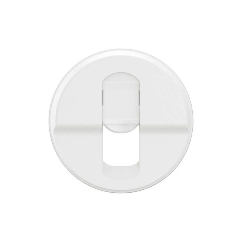 Enjoliveur pour prise simple RJ45 Céliane - Blanc Enjoliveur pour prise simple RJ45 Céliane - Blanc