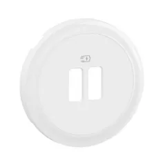 Enjoliveur pour prise double chargeur USB Céliane - Blanc