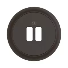 Enjoliveur pour prise double chargeur USB Céliane - Noir