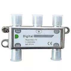 Répartiteur TV 4 Sorties Coaxial 2400Mhz