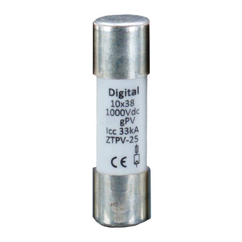 Fusible Photovoltaïque 10 X 38 gPV 1000VDC 12A Fusible Photovoltaïque 10 X 38 gPV 1000VDC 12A