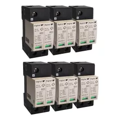 Lot de 6 Parafoudres Bipolaires Débrochable AC Digital Electric